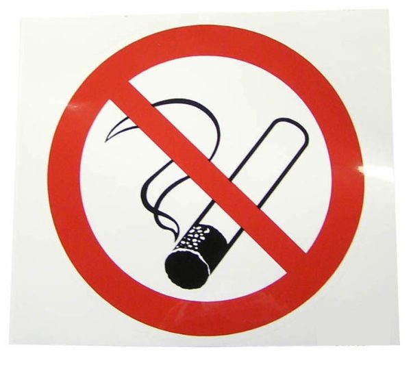 Mærkat “Rygning forbudt”