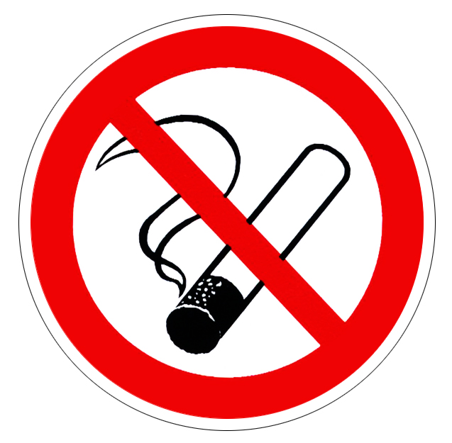 Rygning forbudt mærkat