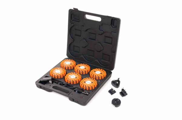 Magnetisk LED advarselslys – opladningskasse