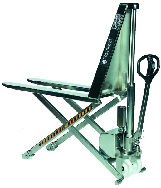 NH Højtløftende pallevogn semi-rustfri – 800 mm / 1000 kg